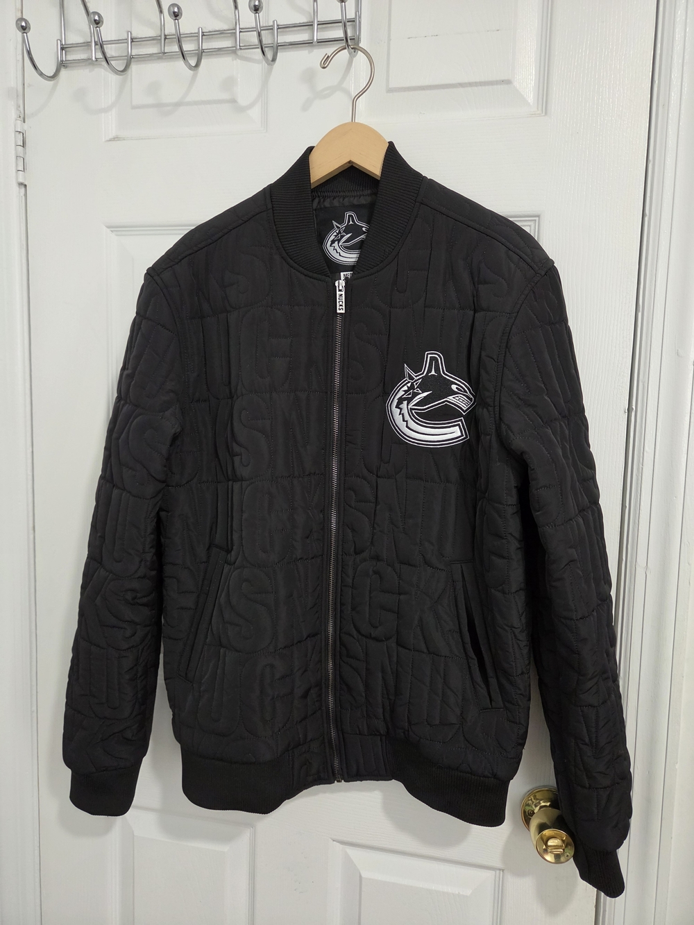 Vancouver Canuck Black Embossed Jacket
